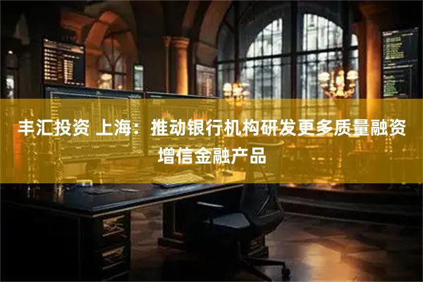 丰汇投资 上海：推动银行机构研发更多质量融资增信金融产品